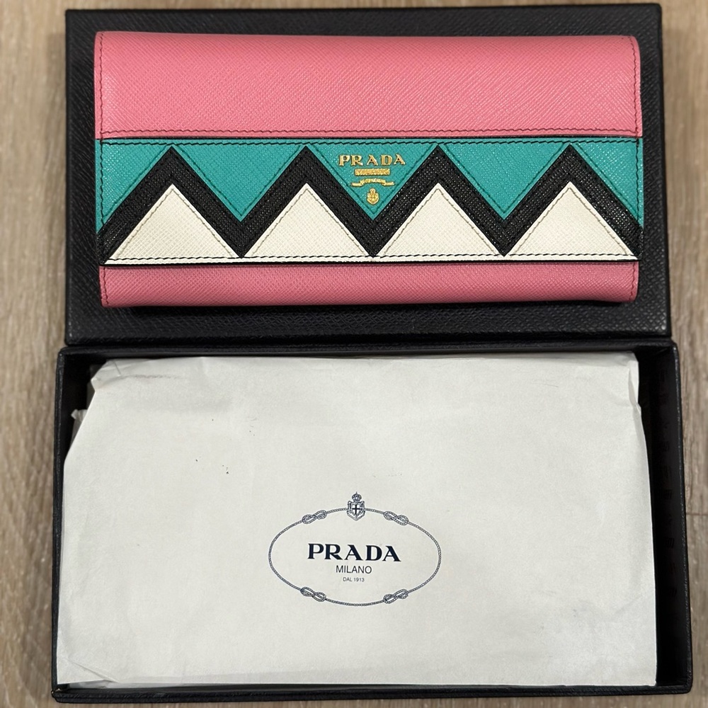 Prada Saffiano Wallet - with Box and Dustbag